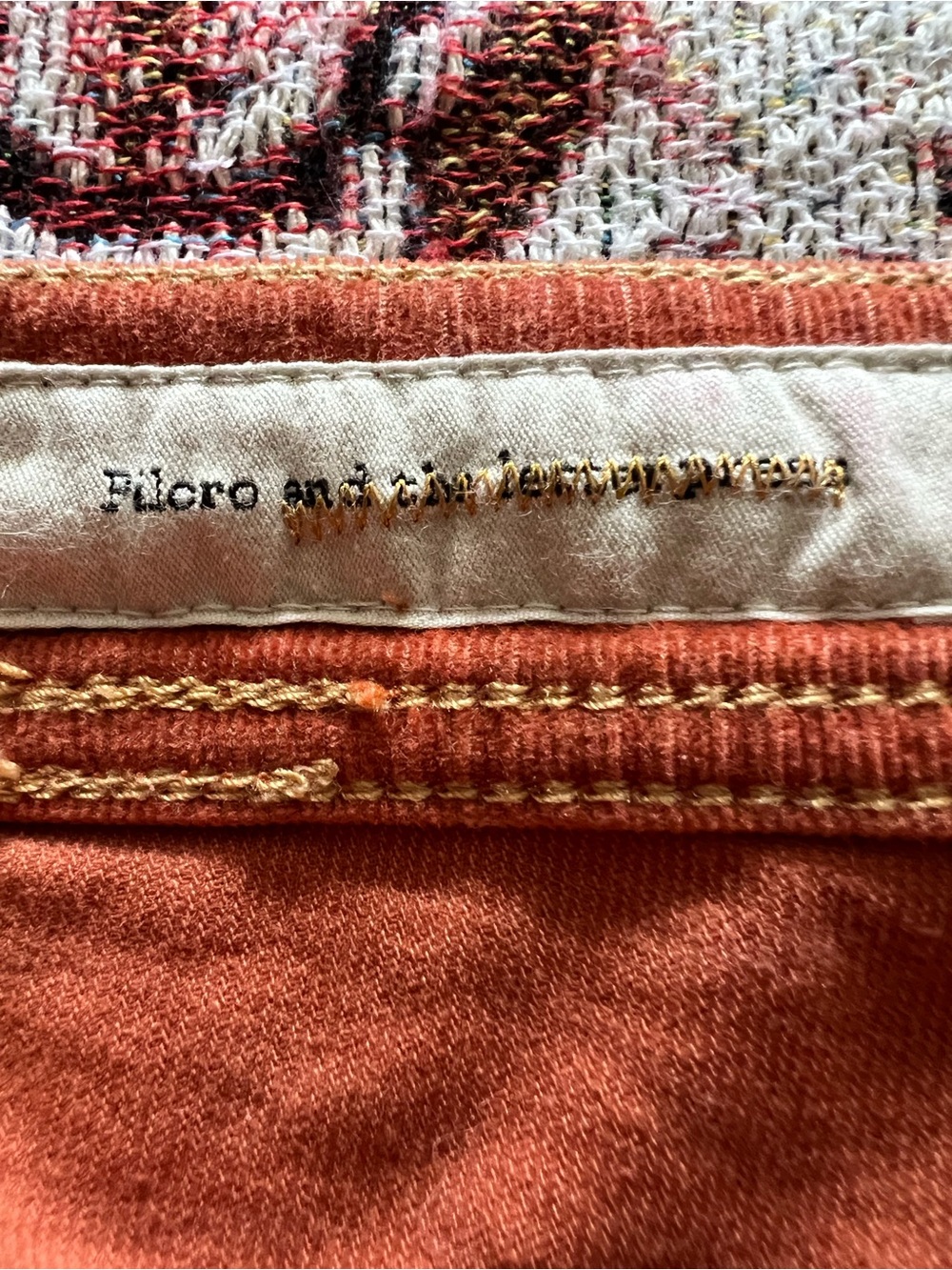 Corduroy Pants in Sage Green and Rust - Classic Casual Fit - Picture 6 of 12